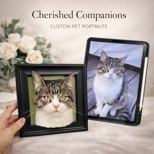 MIMU Paw & Soul Custom Framed Pet Portrait-Cat