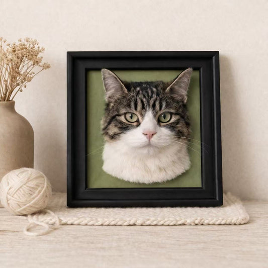 Custom Framed Pet Portrait-Cat